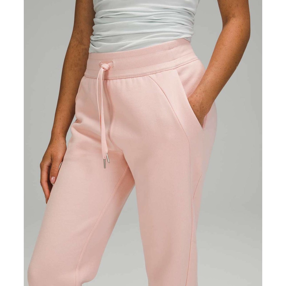 Lululemon Scuba High Rise Jogger Fleece 28" Pants Pink Women's Size 10 H14482 - Picture 4 of 15